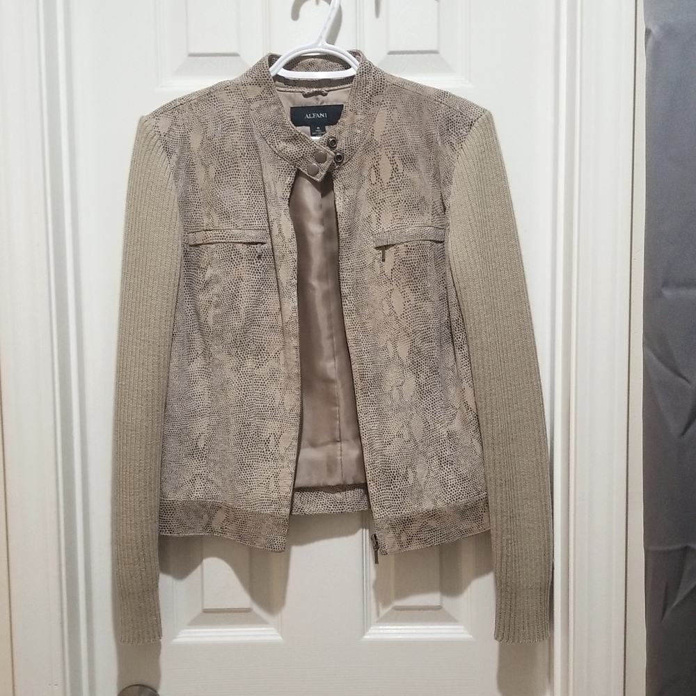 Alfani snake skin combo jacket